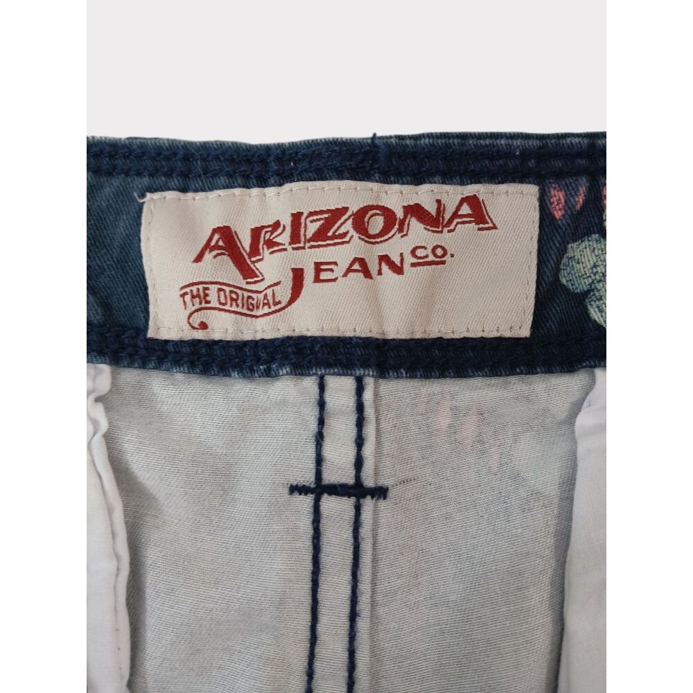 Mens Arizona Floral Print Cotton Flat Front Casual Shorts Size 32 Tropical - Picture 7 of 11